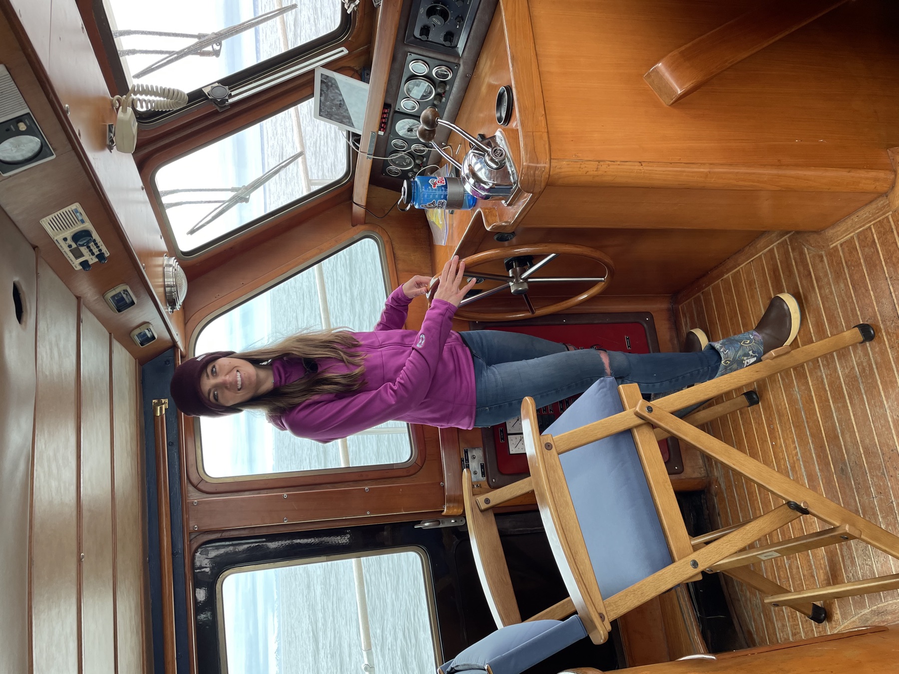 At the helm